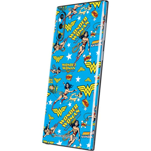 DC Comics Wonder Woman Action pose pattern Galaxy Note 10 Skin